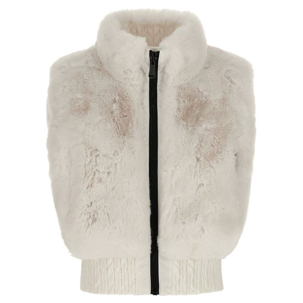 GOLDBERGH White Polyester Sleeveless Women's Jacket